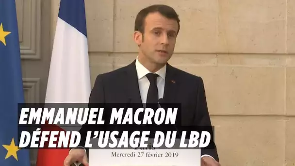 Gilets jaunes : Macron défend l&#039;usage des LBD par la police