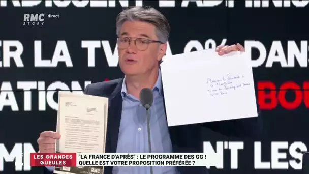 les Grandes Gueules envoient les 5 propositions du #ProgrammedesGG à Emmanuel Macron