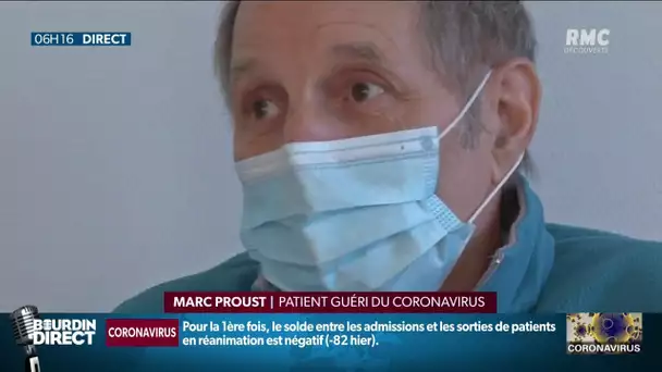 Marc Proust, a fait partie des premiers patients transportés en train médicalisé, il est guéri