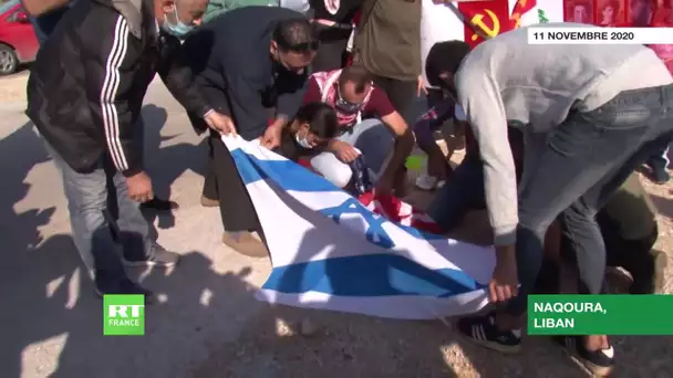 Manifestation de Libanais contre des pourparlers entre leur pays et Israël