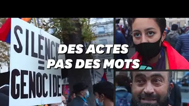 Devant l'Assemblée, des manifestants pro-Arménie font entendre leur voix