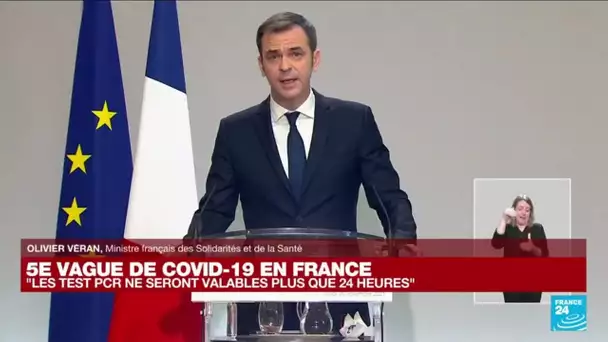 REPLAY : les annonces d'Olivier Véran face à la 5e vague de Covid-19 en France • FRANCE 24