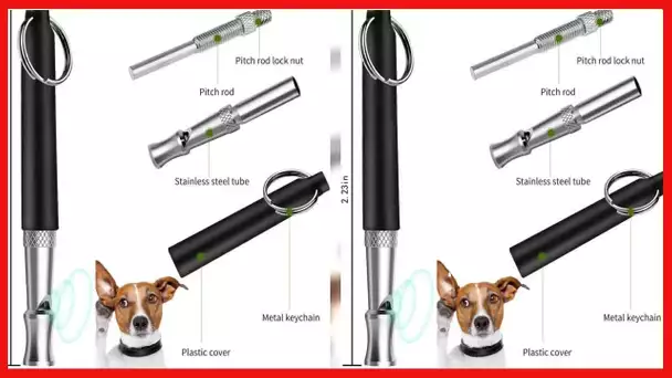PILONG Dog Whistle, Dog Whistle to Stop Barking Neighbors Dog, Adjustable Ultrasonic Silent Dog