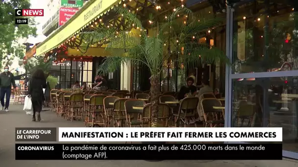 Manifestation : le préfet de Paris fait fermer les commerces