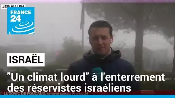 Un "climat lourd, pesant" à Jérusalem pour l'enterrement des réservistes israéliens tués à Gaza