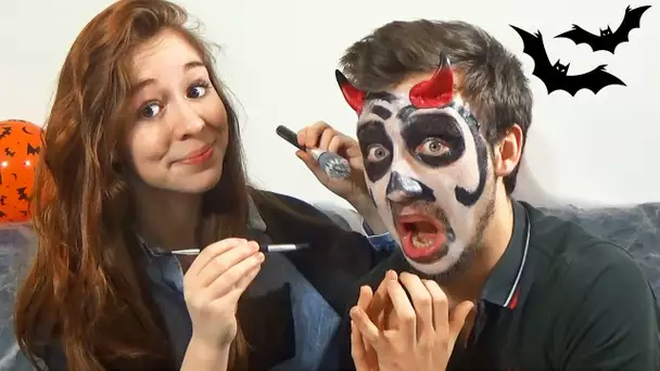 MAQUILLAGE D&#039;HALLOWEEN EN COUPLE QUI TOURNE MAL ...