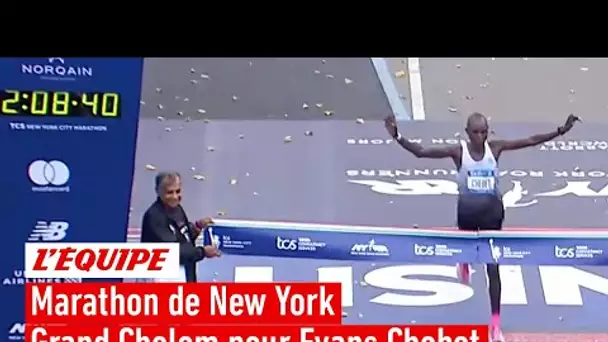 Marathon de New York 2022 : L'arrivée du Kényan Evans Chebet, vainqueur en 2h08'40"