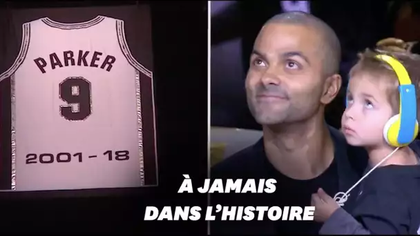 Le maillot de Tony Parker aux Spurs de San Antonio a été retiré