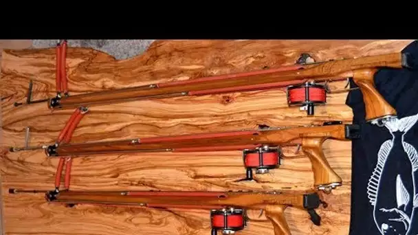 Des fusils de chasse sous-marine en bois made in Corse