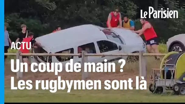 Quand des rugbymen volent au secours d’un automobiliste tombé dans le fossé