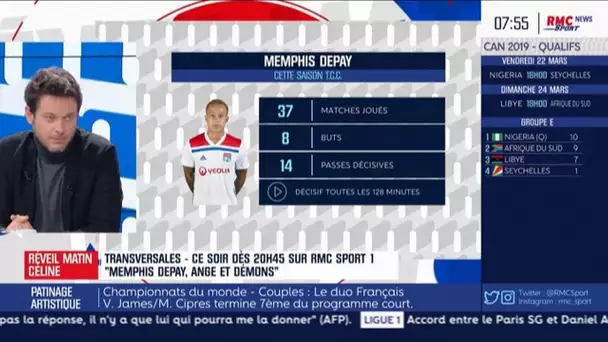 Le personnage Memphis Depay décrypté dans Réveil Matin Céline