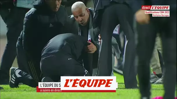 Les larmes de Belmadi après Algérie-Cameroun - Foot - Qualif. CM - ALG