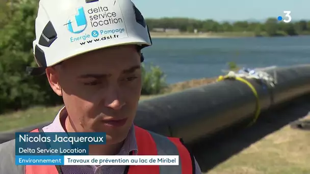 Miribel-Jonage : un chantier sur le lac des eaux bleues