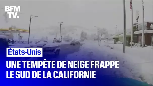 Une tempête de neige frappe le sud de la Californie entraînant la fermeture de routes