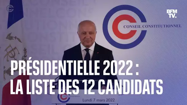 Présidentielle 2022: la liste officielle des 12 candidats retenus par le Conseil constitutionnel