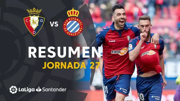 Resumen de CA Osasuna vs RCD Espanyol (1-0)