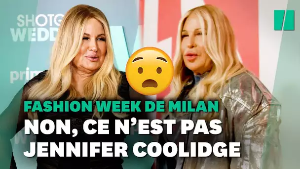 Ce double de Jennifer Coolidge à la Fashion Week de Milan est la copie conforme de l’actrice