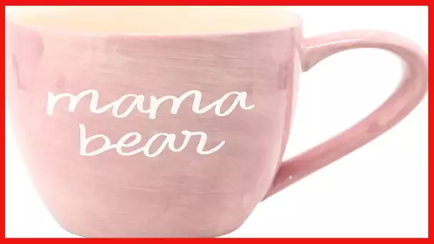 Mom Life Mama Bear Pink Large 20 oz Ceramic Coffee Mug Tea Cup, Pink