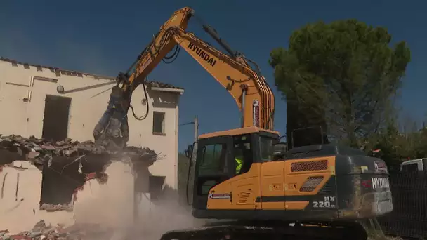 Biot (06) : la démolition du Hameau de la Brague a débuté