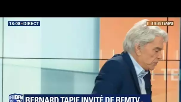 Bernard Tapie menace de quitter le plateau de BFMTV en direct !