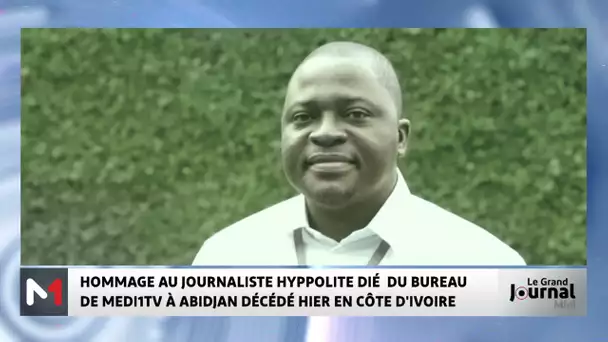 Hommage au journaliste Hyppolite Dié au bureau de MEDI1TV à Abidjan décédé hier