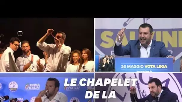 Matteo Salvini brandit son chapelet et ça devient une habitude