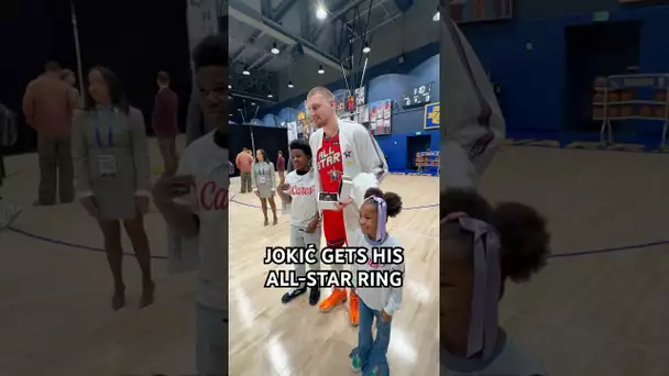 Nikola Jokic gets his All-Star ring and reads a letter from the kids