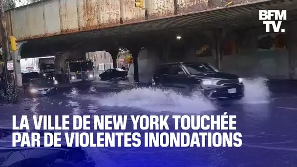 Des pluies torrentielles se sont abattues sur New York, inondant les routes et le métro