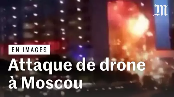 Russie : la vidéo d'une attaque de drones à Moscou