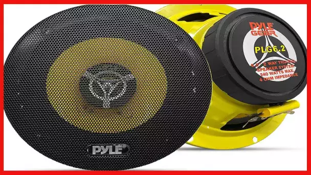 Car Two Way Speaker System - Pro 6.5 Inch 240 Watt 4 Ohm Mid Tweeter Component Audio Sound Speakers