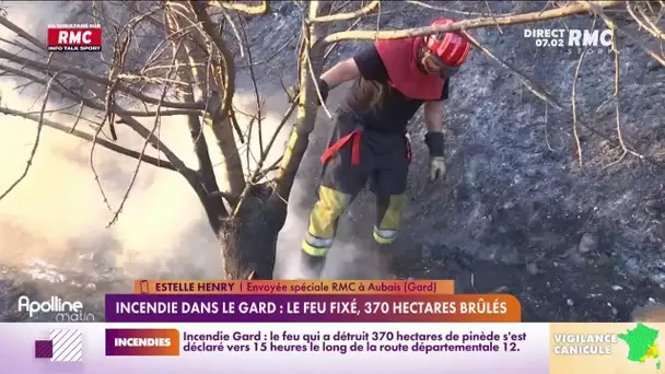 Incendie dans le Gard : 370 hectares de pinèdes ont été détruits autour du village d'Aubais