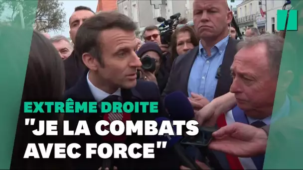 Macron regrette que Le Pen soit moins présentée "comme d'extrême droite"