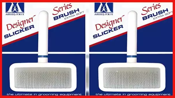 Millers Forge Stainless Steel Pins Designer Series Soft Slicker Pet Grooming Brush, Large