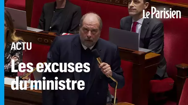 « Je suis profondément affecté » : Dupond-Moretti s'excuse après ses bras d'honneur à l'Assemblée