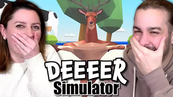 MAIS C'EST QUOI CE JEU 😂😂! DEEEER SIMULATOR FR