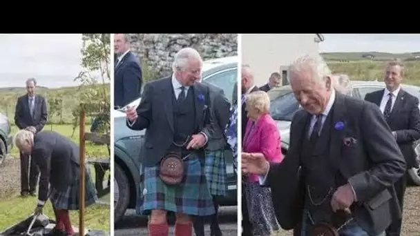 Charles risque d'exposer les «joyaux de la couronne» alors qu'il enfile le kilt dans les hautes terr