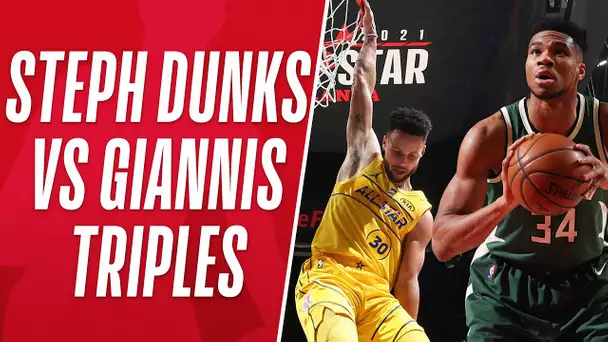 Best of Steph's DUNKS vs Giannis' THREES! 👀