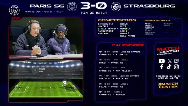 Match Center - Paris Saint-Germain vs Strasbourg