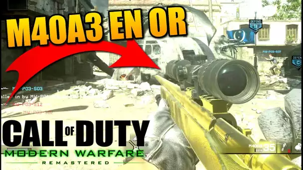 'Modern Warfare REMASTERED' SNIPER 'M40A3' GAMEPLAY !!