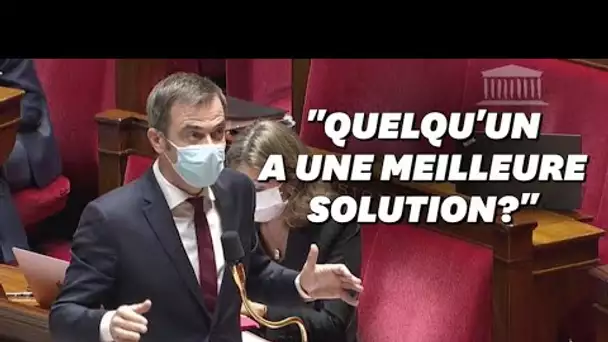 "La maison brûle mais on va débattre de la couleur du Canadair", fustige Véran à l'Assemblée