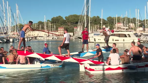 Saint-Mandrier : les marins de la base navale s'initient aux joutes provençales.