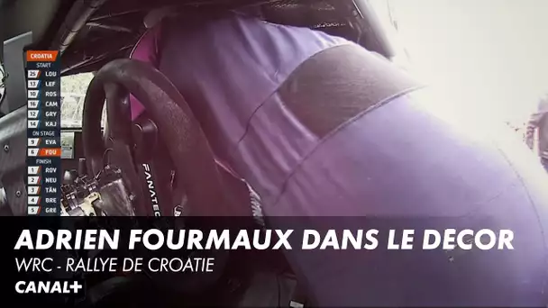 Adrien Fourmaux surpris par une flaque - WRC Croatie