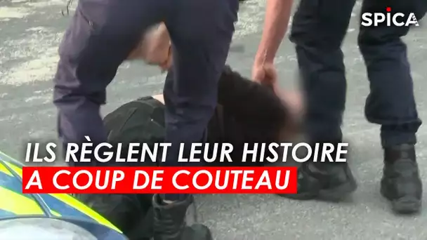 Ils règlent leur histoire à coup de couteau