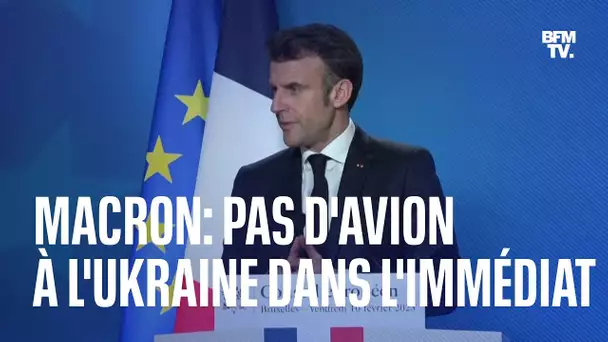 Emmanuel Macron "n‘exclut pas" de livrer des avions de combat à l’Ukraine, mais pas maintenant