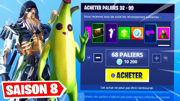 J&#039;ACHETE LES 100 PALIERS DE LA SAISON 8 EN DIRECT ! (+ DECOUVERTE NOUVELLE MAP)