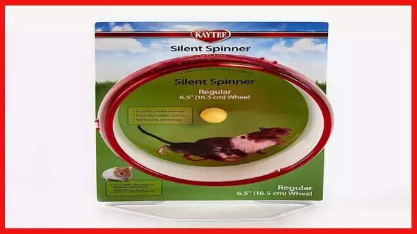 Kaytee Silent Spinner Wheel For Pet Hamsters and Gerbils, Regular 6.5 Inch