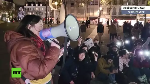 🇫🇷 France : des manifestants reproduisent une danse traditionnelle palestinienne à Paris