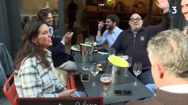 Images : à Bordeaux, les terrasses prises d'assaut en fin de journée