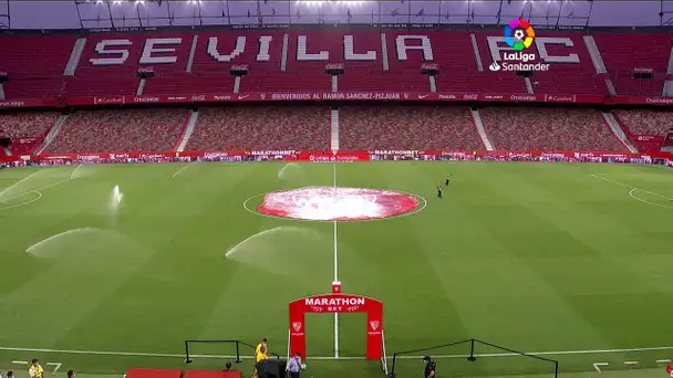 Calentamiento Sevilla FC vs SD Eibar
