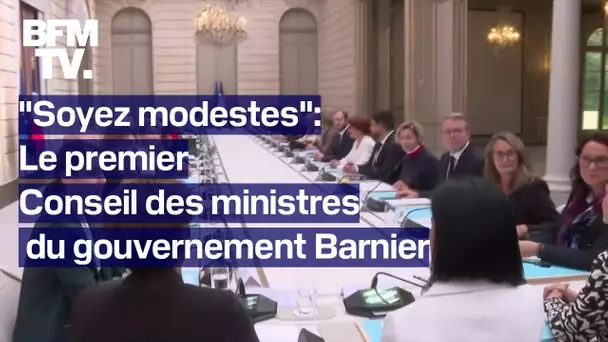 "Soyez modestes": le premier Conseil des ministres du gouvernement Barnier